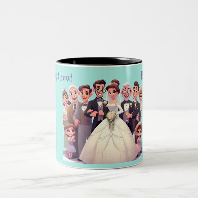 Wedding Crew big day fun  Two-Tone Coffee Mug (Center)
