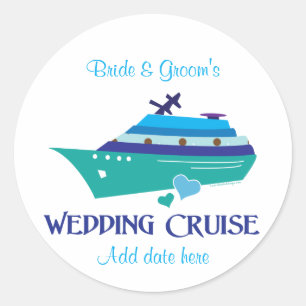 Wedding Cruise Classic Round Sticker