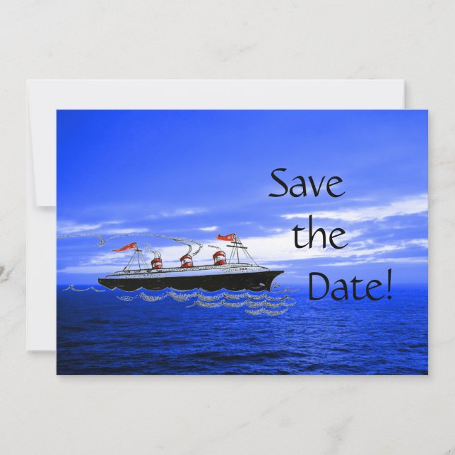 Wedding Cruise Ship Ocean | Save the Date (Front)