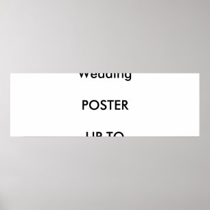 Wedding Custom 36" x 12" Poster MATTE Landscape