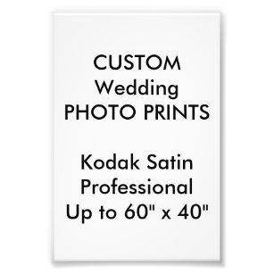 Wedding Custom 4" x 6" Professional Photo Prints