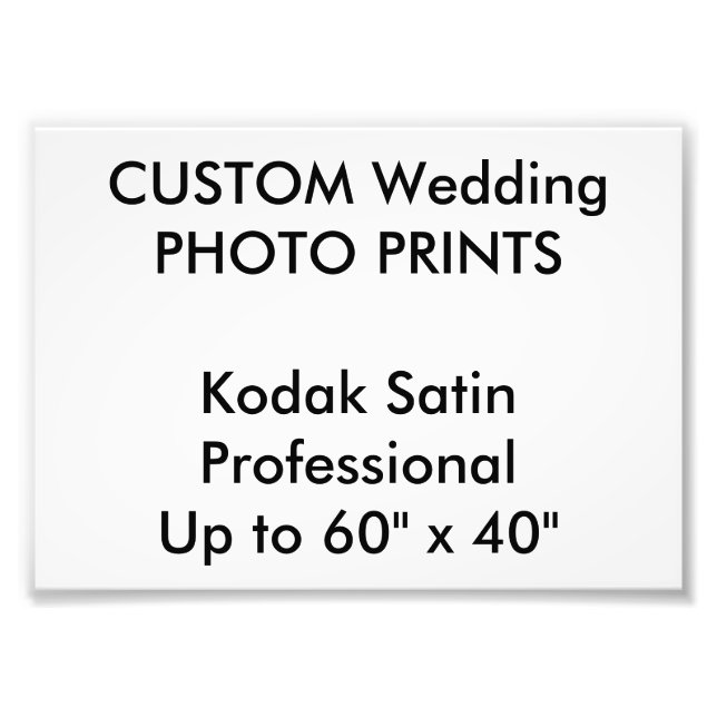 Wedding Custom 7" x 5" Professional Photo Prints (Front)