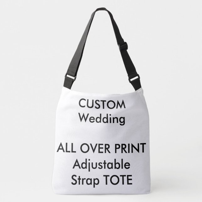 Wedding Custom ALL OVER PRINT Strap Tote LARGE (Front)