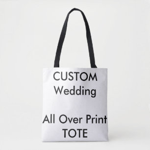 Wedding Custom ALL OVER PRINT Tote Bag MEDIUM