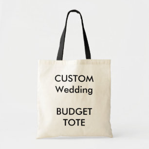 Wedding Custom Budget Tote Bag BLACK Handles