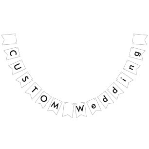 Wedding Custom Bunting Banner - Swallowtail
