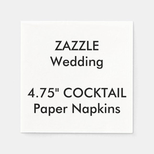 Wedding Custom COCKTAIL Disposable Paper Napkins (Front)