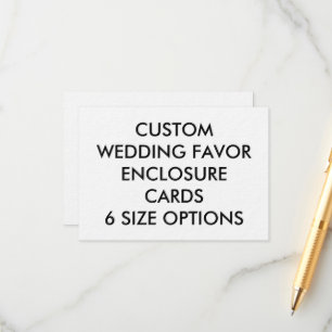 Wedding Custom FAVOR ENCLOSURE CARDS - ULTRA-THICK