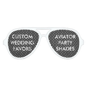 Wedding Custom Favours WHITE AVIATOR PARTY SHADES