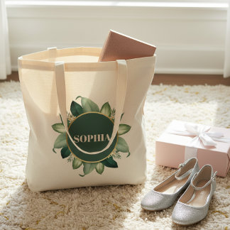 wedding custom name tote bag 