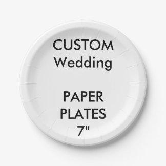 Wedding Custom Paper Cake Plates 7"
