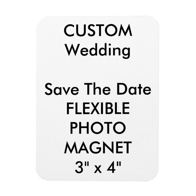 Wedding Custom Save The Date Photo Fridge Magnet (Vertical)