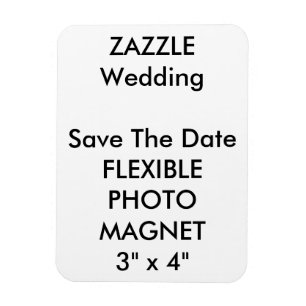 Wedding Custom Save The Date Photo Fridge Magnet