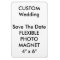 Wedding Custom Save The Date Photo Fridge Magnet