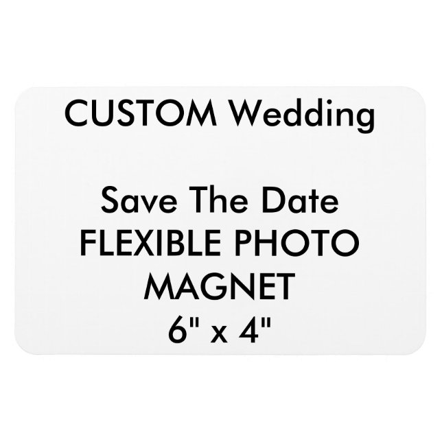 Wedding Custom Save The Date Photo Fridge Magnet (Horizontal)