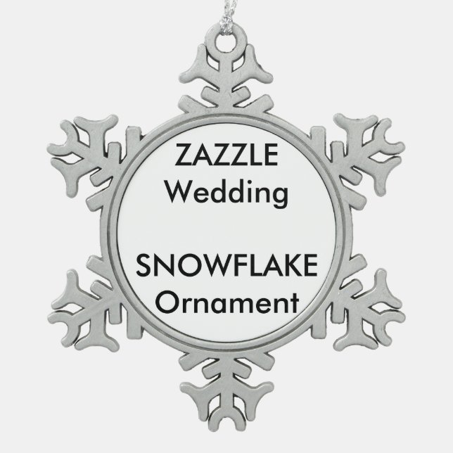 Wedding Custom Snowflake Decoration Ornament (Front)