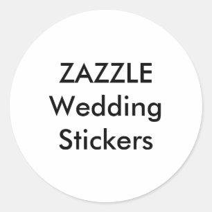 Wedding Custom Stickers 3" ROUND GLOSSY (6 pk.)