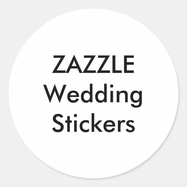 Wedding Custom Stickers 3" ROUND GLOSSY (6 pk.) (Front)