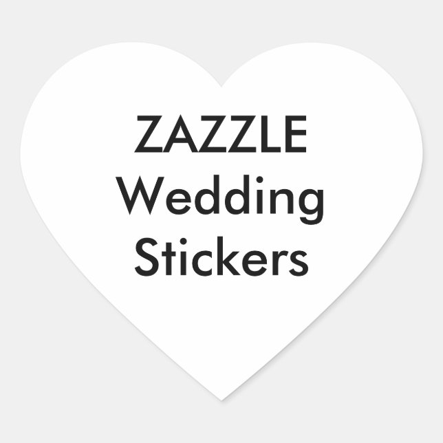 Wedding Custom Stickers HEART MATTE (20 pk.) (Front)