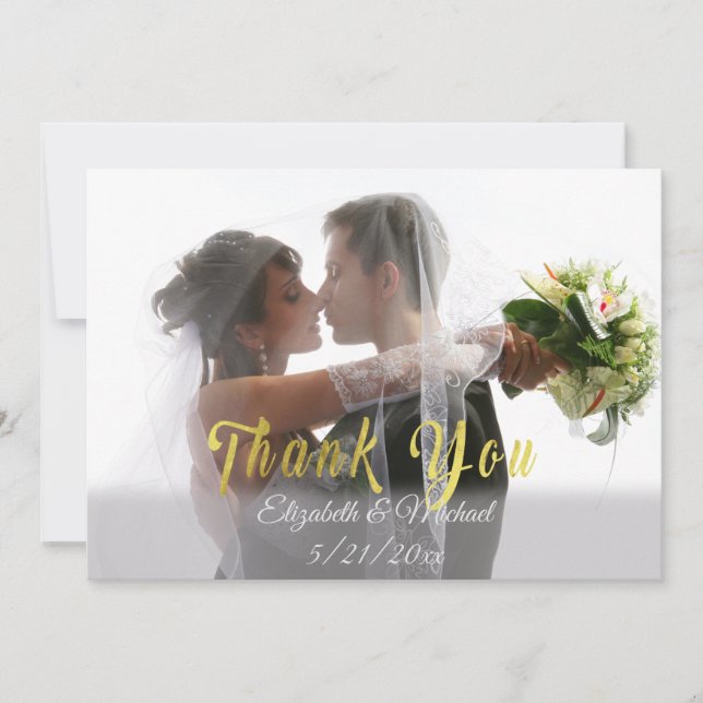 Wedding Customisable Thank you card (Front)