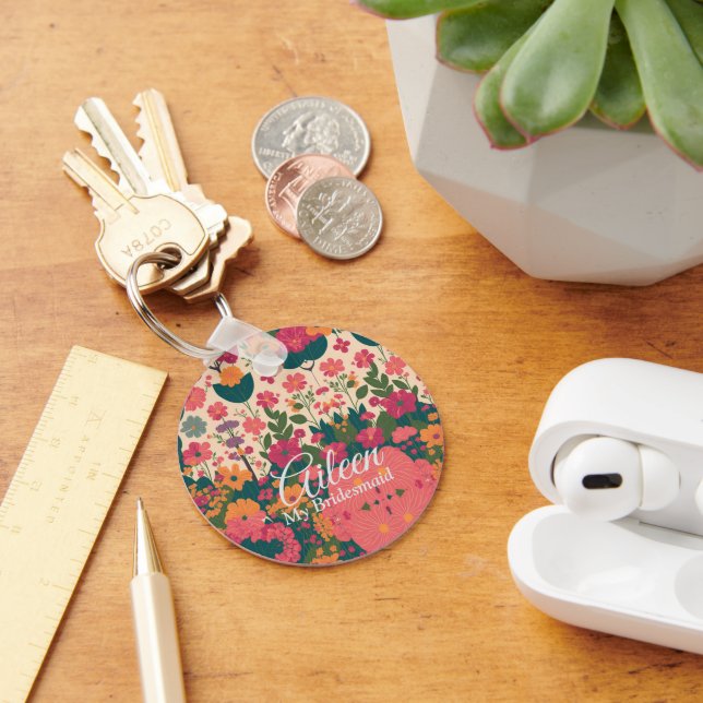 Wedding Customised Bridesmaid  Key Ring (Desk)