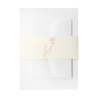 Wedding Daffodil Belly Band Invitation Belly Band