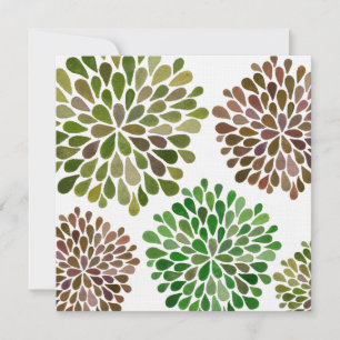 Wedding  Dahlia Blossoms Custom Made Invitation