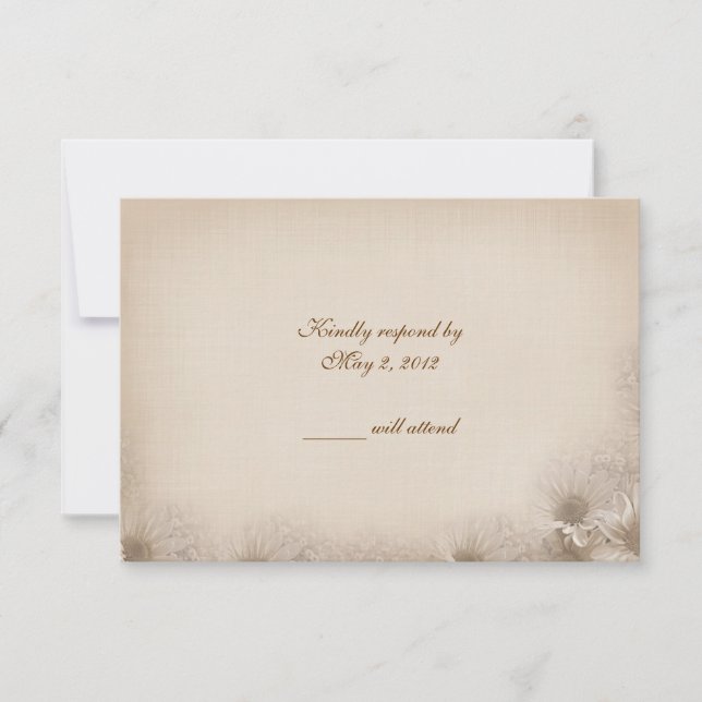 Wedding Daisy RSVP (Front)