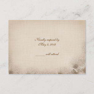Wedding Daisy RSVP Card