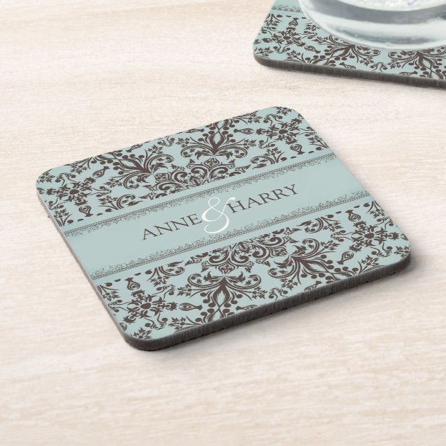 Wedding Damask Coasters (set of 4) (Left Side)