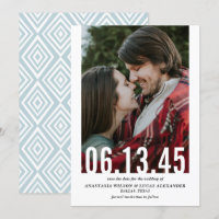 Wedding Date Cutout Vertical Photo Save the Date