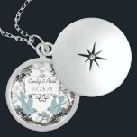 Wedding Date Forest Woodland Anniversary Necklace<br><div class="desc">Keepsake Necklaces Choose either Silver Plated or Sterling Silver</div>