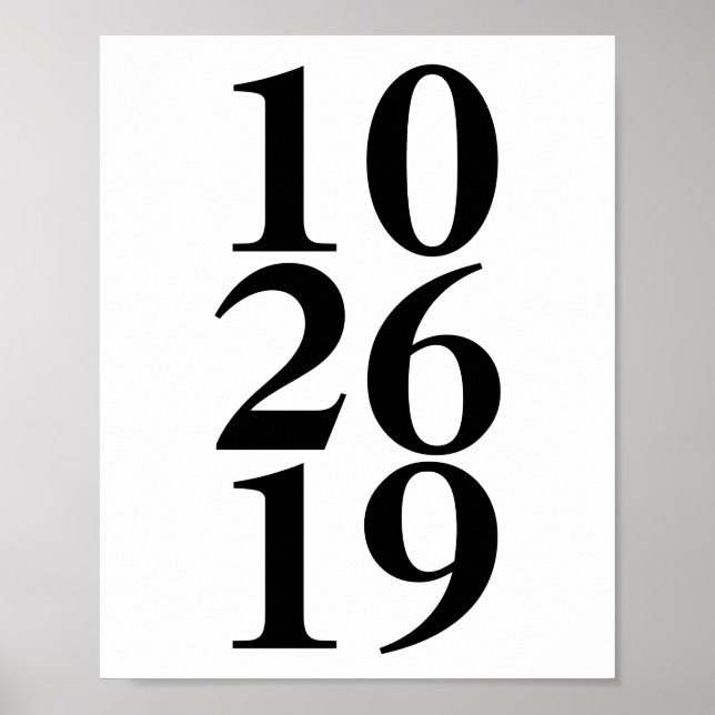 wedding date personalized print (Front)