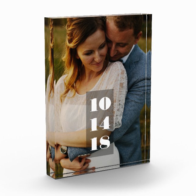 Wedding Date Photo Block (Left)