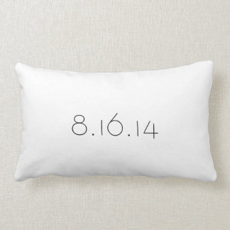 wedding date pillow