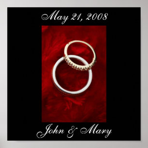 Wedding Date Poster up to 15x15