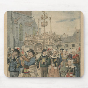 Wedding day at Plougastel Brittany Mouse Pad