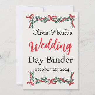 Wedding Day Binder Template Christmas invite