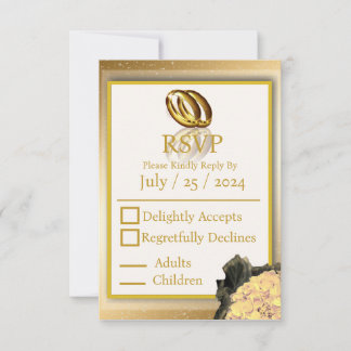 Wedding Day Bliss Elegant RSVP Card