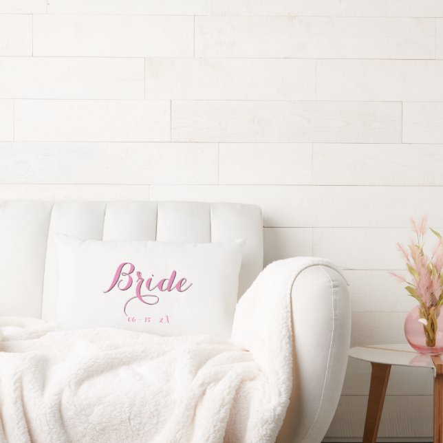 Wedding Day Bride Pillow Dated Customisable (Couch)