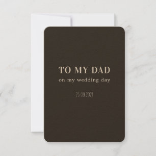 Wedding Day Card - Father/Dad