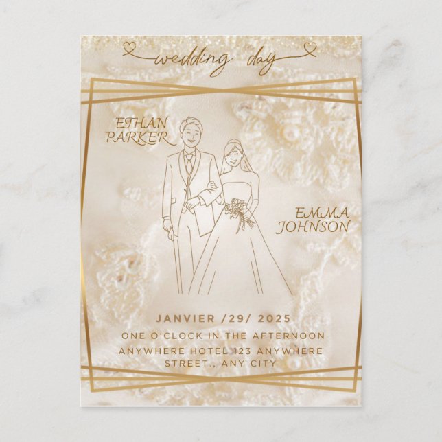 Wedding day card invitation  (Front)