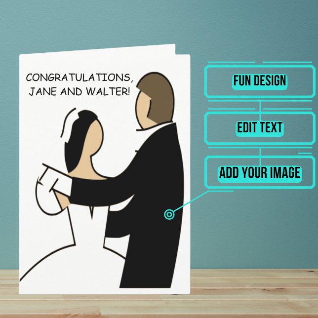Wedding Day Congratulations Dancing Card (Send your love and congratulations with a modern and unique twist.)