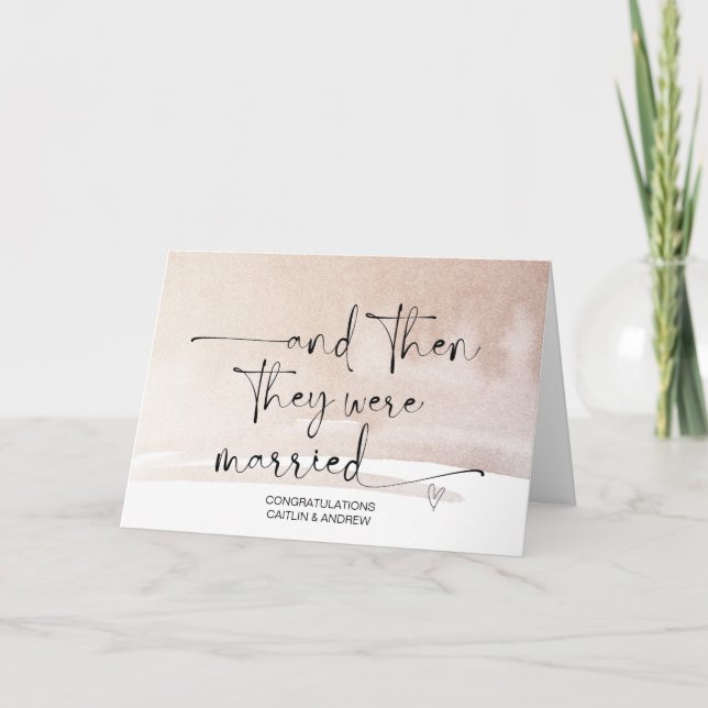 Wedding Day Congratulations for Bride and Groom Ca Card (Front)