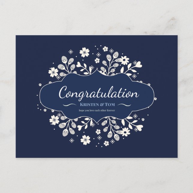 WEDDING DAY CONGRATULATIONS FOR COUPLE POSTCARD (Front)