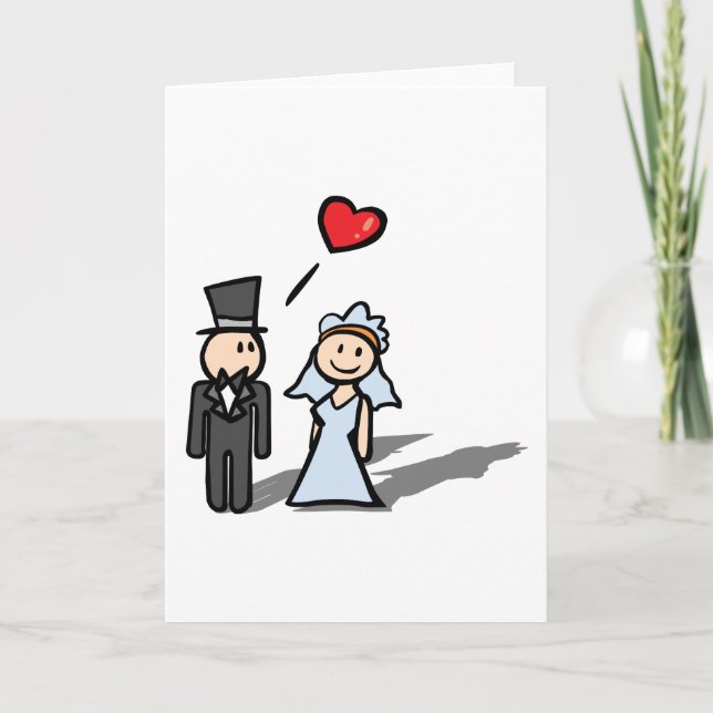 "Wedding Day" couple design Card (Front)