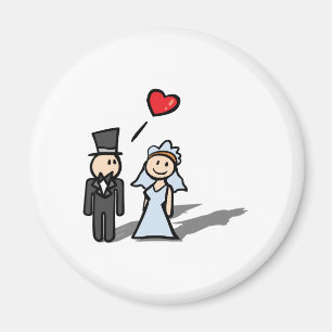 "Wedding Day" couple design Magnet