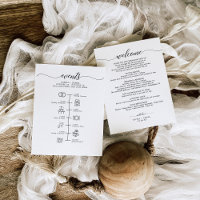 Wedding Day Icon Timeline Itinerary Welcome Letter