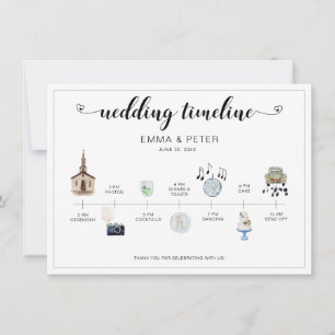 Wedding Day Itinerary Timeline Program