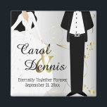 Wedding Day Keepsake  for Bride & Groom Magnet<br><div class="desc">Wedding Day Favour Magnet. A Wedding Day Keepsake from the Bride and Groom ready to personalise. If need be... you can delete all text and start fresh with your own text, colour and font choices with the Zazzle design tool area. ✔Note: Not all template areas need changed. 📌If you need...</div>